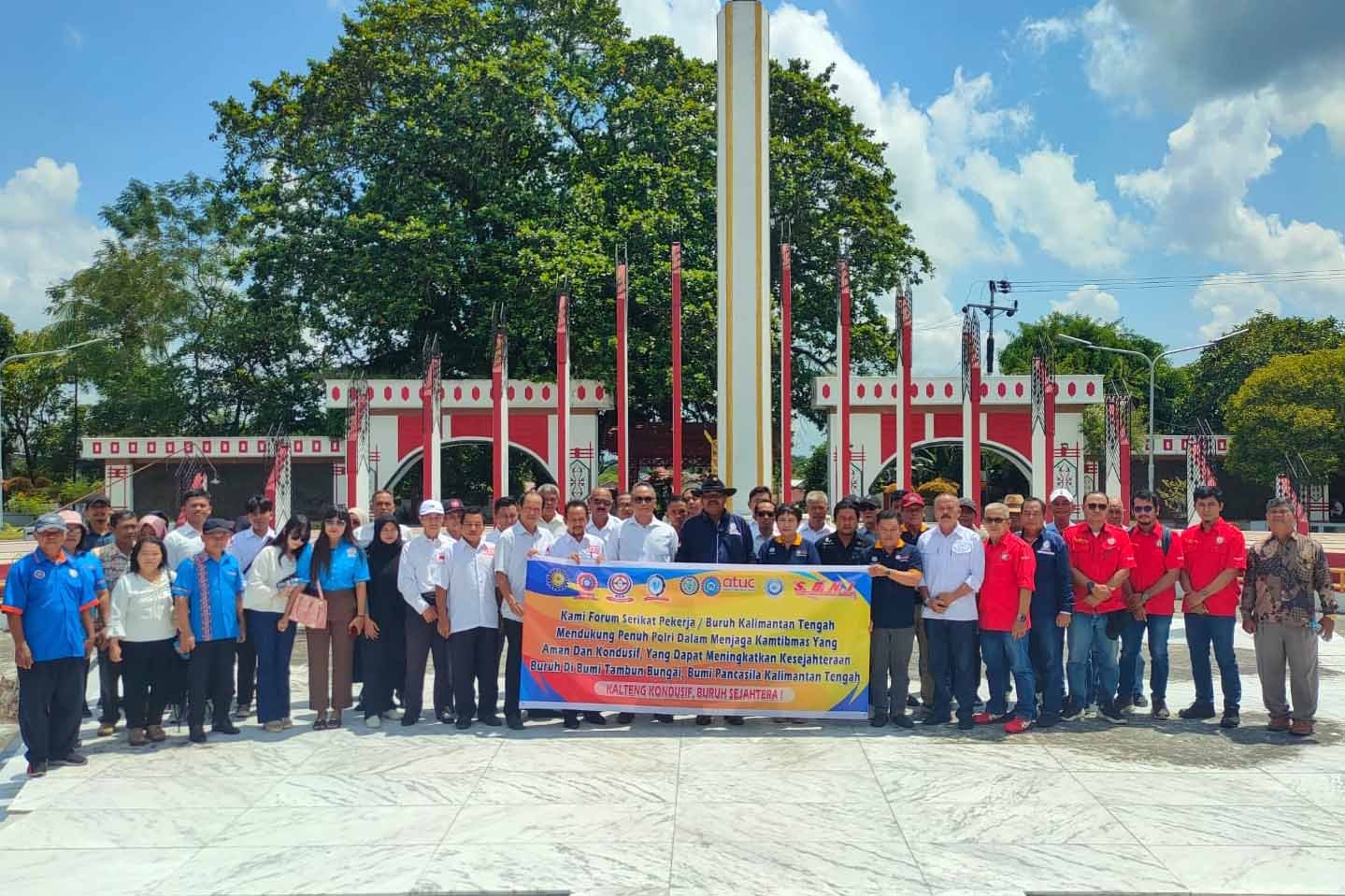 Forum Serikat Pekerja Kalteng Deklarasi Dukung Polri dan Pemerintah Jaga Kamtibmas serta Kesejahteraan Buruh