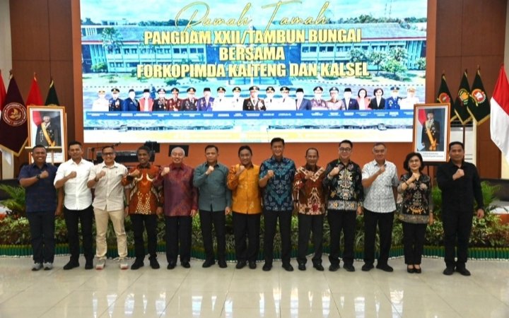 Pererat Sinergi Dua Provinsi, Wagub Edy Pratowo Hadiri Silaturahmi Pangdam Bersama Forkopimda Kalteng dan Kalsel